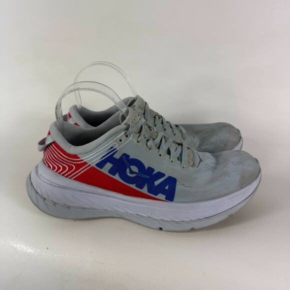 Hoka One One Carbon x Sneakers Women's 9 Gray Lace-Up Athletic Running Shoes - Picture 2 of 10